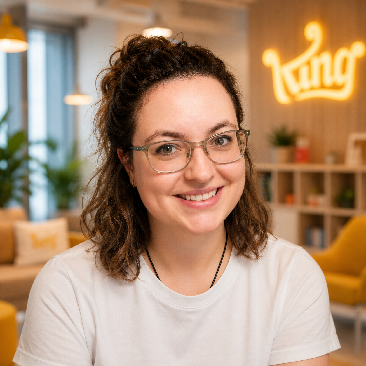 Laura Martínez Sanahuja at the King office
